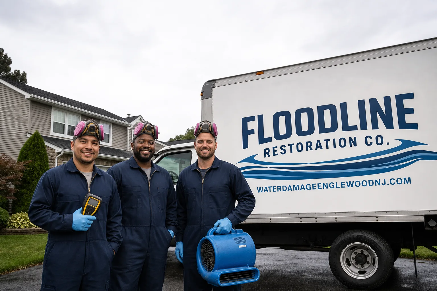 Floodline Restoration Co. damage restoration team